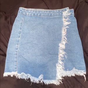 Fashion nova jean skirt